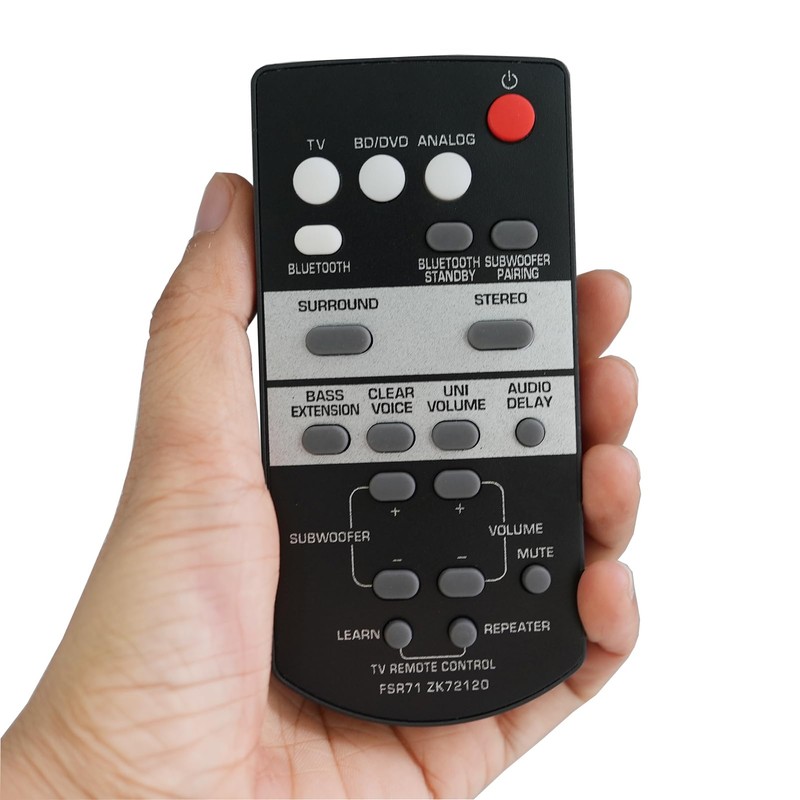 Replacement Remote Control Compatible with Yamaha YAS203 FSR71 ZK72120 ZK721200