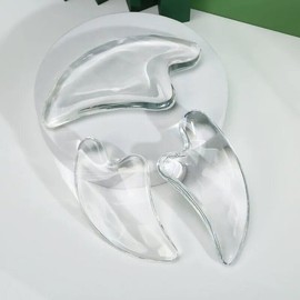 Gua Sha Massager Transparent Crystal Full Body Face Meridian / 괄사마사지기 투명 크리스탈 전신 바디 얼굴 경락