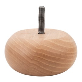 Alanna Jones 4x Natural Colour Wooden Bun 43mm Height Feet for Sofas Chairs Beds Cabinets Divans