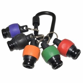 Portable Hex Shank Screwdriver Bits, 5pcs 1/4inch Aluminum Alloy Drill Bit Holder Keychain Set, Light-Weight Quick-Change Extension Bar Keychain Drill Screw Adapter （Upgrade）