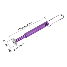 PATIKIL Pack of 2 Golf Club Groove Sharpener U V Type 6 Heads Re-piercing Tool Golf Club Cleaning for Golf Iron Wedges Utility Clubs, Purple
