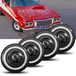 VI9000 4PC 5 3/4'' LED Headlight 5.75 Round Anti-Glare with DRL Turn Signal Projector LED Headlights Compatible with Chevy etc Replacement 4000 4040 5506 H5006 H651 H466