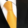 TigerTie Designer Silk Tie Yellow Sun Yellow Plain Tie Silk
