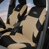 AUTOYOUTH Beige Car Seat Covers Full Set, 3D Tyre Embossed
