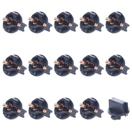 ALOPEE T10 Twist Lock Socket 194 168 Wedge Base Holder for W5W 2825 Auto Dashboard Instrument Panel Gauge Cluster Light Door Light Bulbs Holder DC 12V, Pack of 15