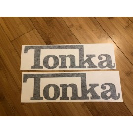 Tonka Truck Logo 18” Black Stickers Decal (set Of 2) Truck Toy Window Heavy Duty