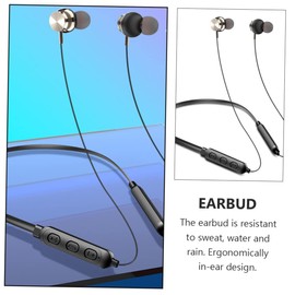 Operitacx Wireless Neck Hanging Earbuds Headphones in Ear Stereo Sound for Sports Running and Travel Magnetic Design Control Technology