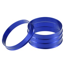 A ABSOPRO Wheel Hub Centering Rings OD 67.1mm to ID 66.1mm Wheel Hub Centering Rings Wheel Seat Centering Spacers Aluminum Alloy Blue (Set of 4)