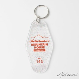 [ALOHAMONI] USA DESIGN Reproduction Vintage Motel Key Chain Key Chain American Miscellaneous Goods Hotel Antique Retro Cafe USA California West Coast Hawaii, MOUNTAIN (Clear)