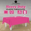 Hot Pink 6 Pack Premium Disposable Plastic Tablecloth 54 Inch.