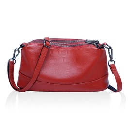 HUA ANGEL Womens Cross Body Bag with Multi Compartments Soft Leather Anti Theft Side Bags Crossbody for Women Small Messenger Bag - Adjustable Shoulder Strap Satchel Bag Travel Shopping