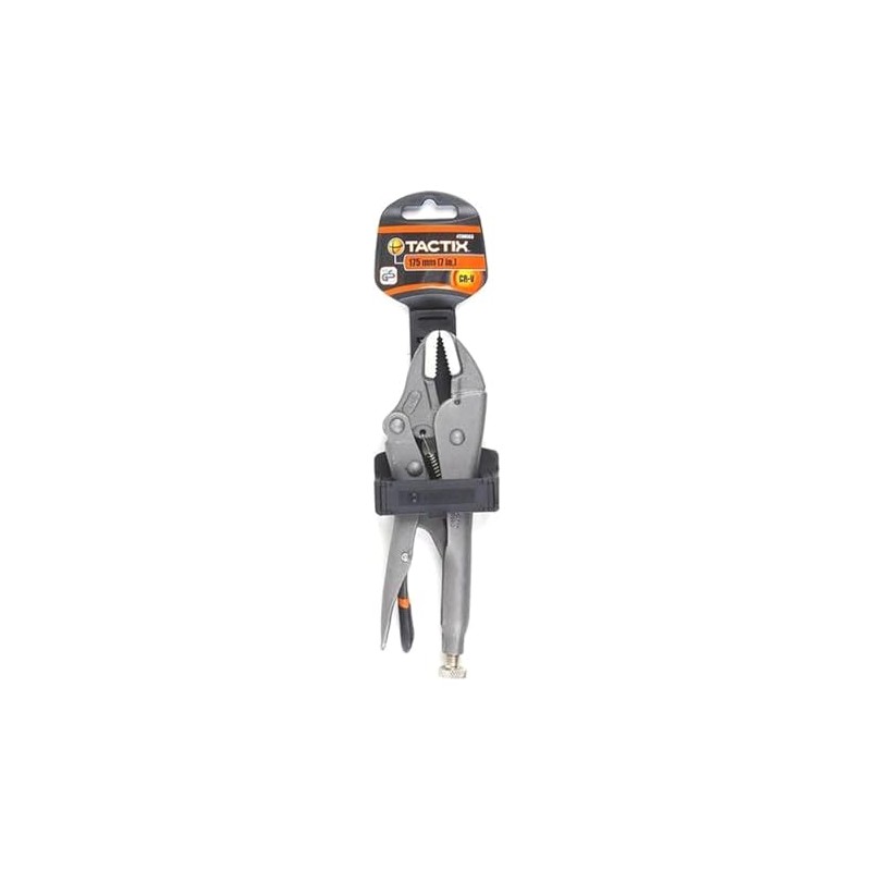 Tactix 200565 Straight Jaw Locking Plier, 250mm/10-Inch, Black/Orange