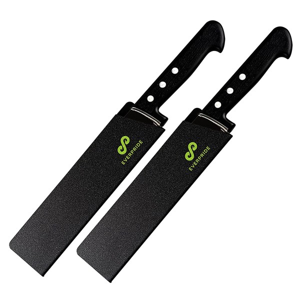 EVERPRIDE 8 Inch Chef Knife Sheath Set (2-Piece Set) Universal Blade Edge Cover Guards for Chef and Kitchen Knives – Durable, BPA-Free, Felt Lined, Sturdy ABS Plastic – Knives Not Included