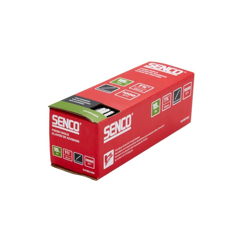 SENCO DA19EABR 1-3/4" 15 Gauge Angled Finish Nails, Galvanized Finish