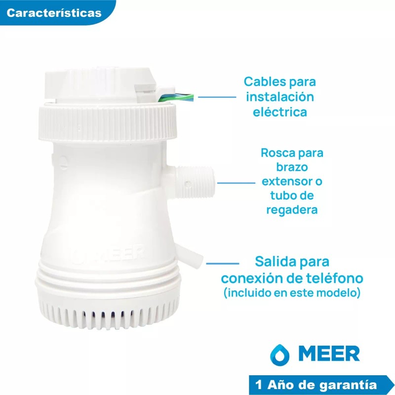 CNX Regadera Eléctrica De Baño De 3 Temperaturas
