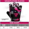 RDX Gym Weightlifting Bodybuilding Sports Fitness Training Workout Gloves, pink,