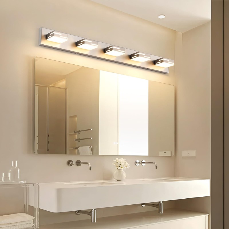 MKBNG 5-Light 5CCT Modern Bathroom Vanity Light Fixtures, 40-Inch 350°