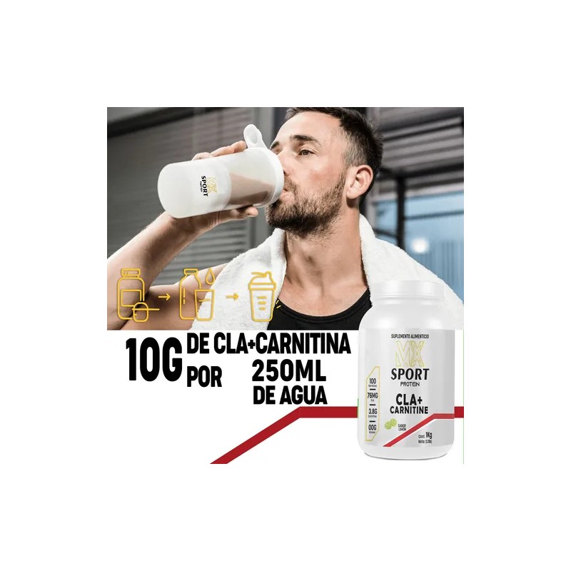 Cla + Carnitina Mx Sport 1kg Preentreno 100servicios Sabores