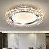 UOFUS 28W LED Flush Mount Ceiling Light Chrome 12inch Modern