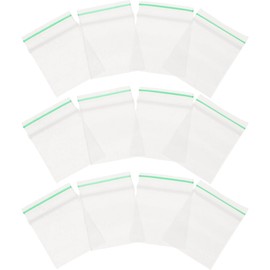 UPKOCH 100pcs Mini Plastic Bags, Transparent Small Zip Lock Bags Clear Tiny Zipper Bags Pouches Dollhouse Storage Plastic Bag Mini Treat Bags Packing Bag Model Green