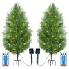 Artificial Cypress Topiary Tree Outdoor Solar Powered Pre-Lit Fake Topiary