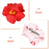 FRCOLOR Red Hawaiian Flower Hair Clip Plumeria Hairpin Artificial Flower