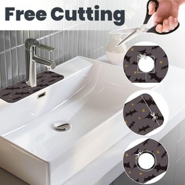 Faucet Draining Mat For Kitchen Sink, Star Bats Witchy Diatom Mud Absorbent Drain Pad For Bathroom Kitchen Sink Splash Guard Drying Mat