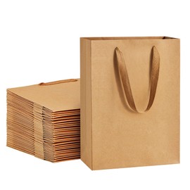 BagDream Paper Bags 8x4x11 25Pcs Gift Bags Heavy Duty Kraft Brown Gift Paper Bags with Handles Wedding Party Favor Gift Bags Shopping Bags Retail Merchandise Bags Paper Sacks