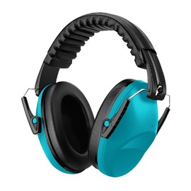 Evolpor Ear Defenders Blue Ear Muffs with Noise-Canceling Features for Kids, Adjustable Hearing Protection Ideal for Quiet Sleep, Focused Learning & Noise Reduction, Compact Design for Storage