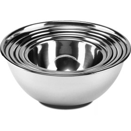 Vencort Juego De 6 Tazones Bowl De Acero Inox Para Mezclar Vencort Color Gris
