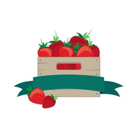 CafePress Crate of Strawberries 10" Wall Clock for Livingroom, Kitchen, or Office