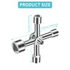 Zovator 4-Way Multifunctional Key, 4-Way 5 Size Inner Dimensions 7
