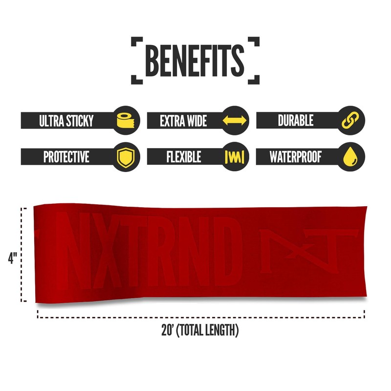 Nxtrnd TRF Turf Tape Football, Extra Wide Kinesiology Tape, Protects