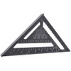 12 inch Black Aluminium Right Angle Triangle Ruler Rustproof Protractor