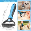 2 PCS Professional Dog Cat Grooming Brush, Double-Sided Pet Shedding