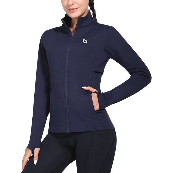 BALEAF Women's Fleece Running Jacket Water Resistant Full Zip Winter