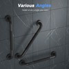 2 Pack 16 Inch Anti-Slip Shower Grab Bars w/Rubber Grip,