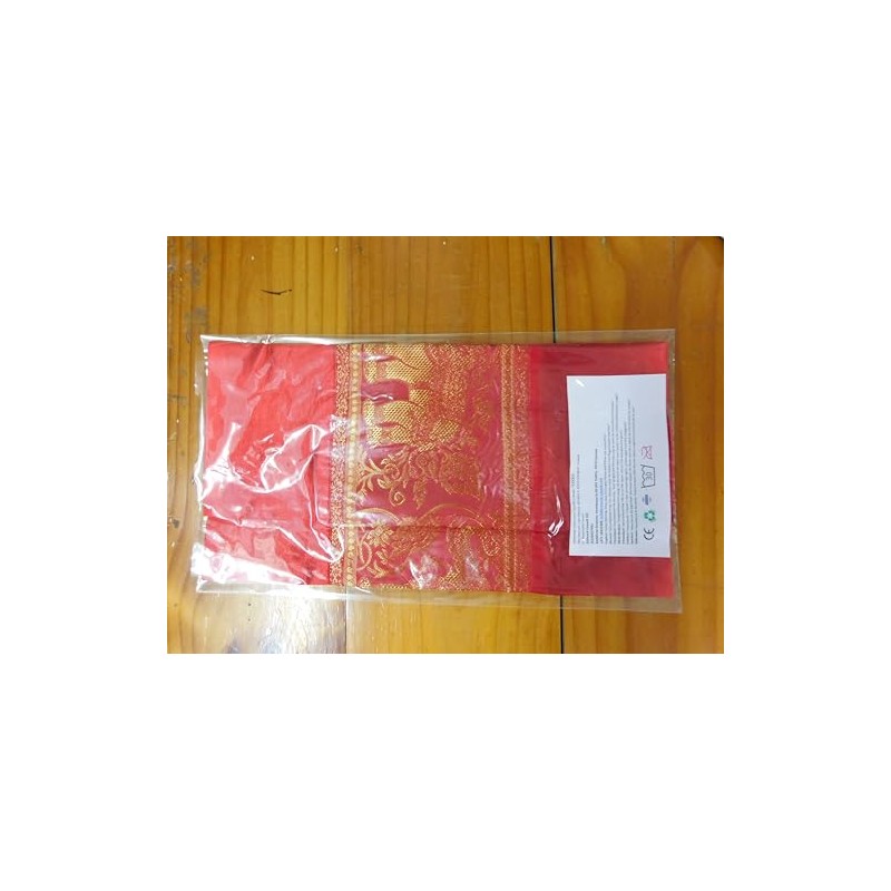 Table Runner Elephant Tablecloth Tablerunner Elegant Thai Silk (red) TSEE01