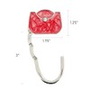 Wrapables Stylish Purse Hook Hanger, Foldable Handbag Table Hanger, Rose