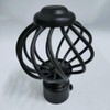 MAGICLULU 2pcs Round Curtain Rod Finials Drapery Pole Ball End