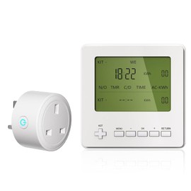 ASOFTY Digital Timer Plug Socket, 19 ON-Off Programs Digital Programmable Timer with Wireless Plug, 24 Hour/Weekly Programmable Outlet Timer with Countdown Setting for Lights, Home Appliances