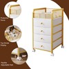 Rolling Makeup Organizer Cart, Under Desk Storage Cart with 4