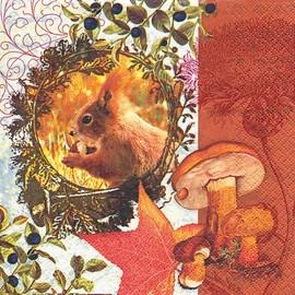 20 Napkins Autumn Flair – Autumn Feel/Squirrel/Autumn/Autumn Motif 33 x 33 cm