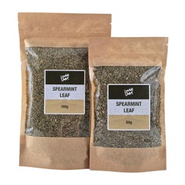 Lowhill Valley Spearmint Leaf Tea - Cut and Dried Mentha Spicata Leaves - Loose-Leaf Herbal Tea - Digestion Support & Stress Relief - Refreshing Minty Flavour - 100% Natural - 100g