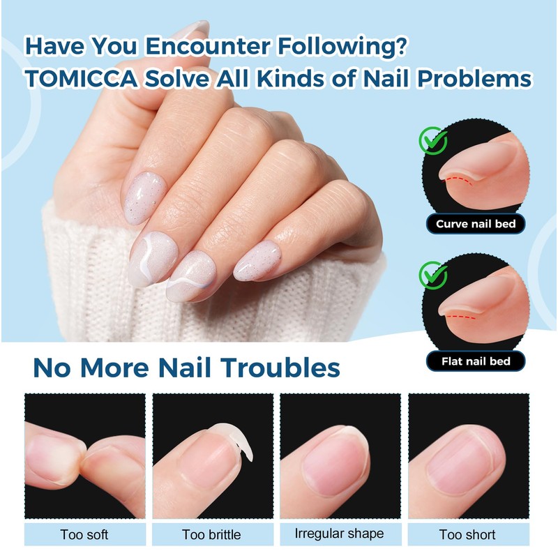 Extra Short Almond Nail Tips, 504pcs 12 Sizes, Soft Acrylic