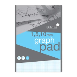 Silvine A4 Professional Graph Pad. 50 Sheets of Quality 90gsm Paper,White