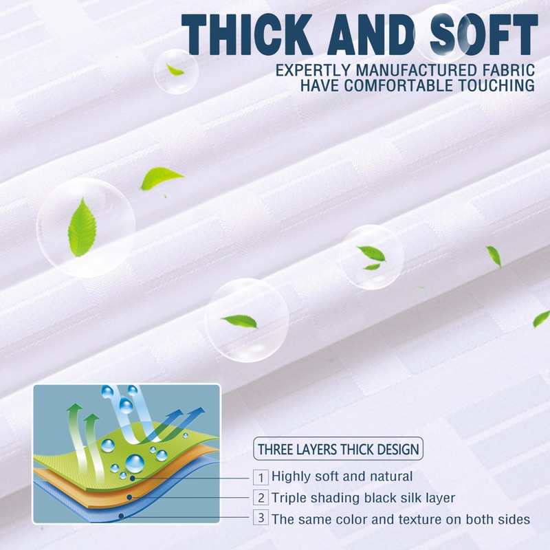 Conbo Mio Hotel Style Fabric Shower Curtain Set with Snap