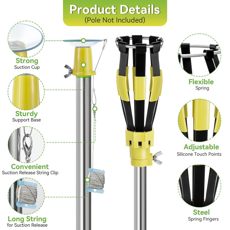 Dreyoo 2 Piece Set Light Bulb Changer, Standard Incandescent Bulb