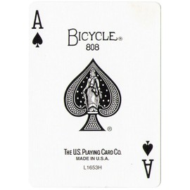 Bicycle Playing Card Force Deck Blue Back (Spades, Queen)