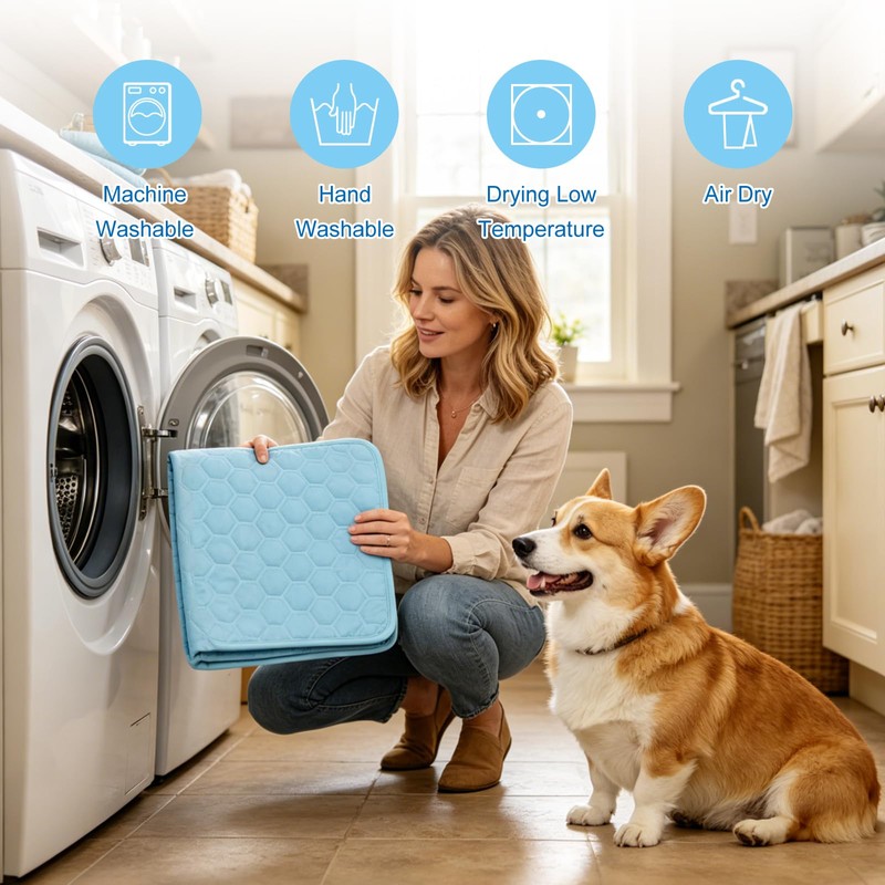 Cooling Mat for Dogs & Cats, Thick Breathable Dog Cooling